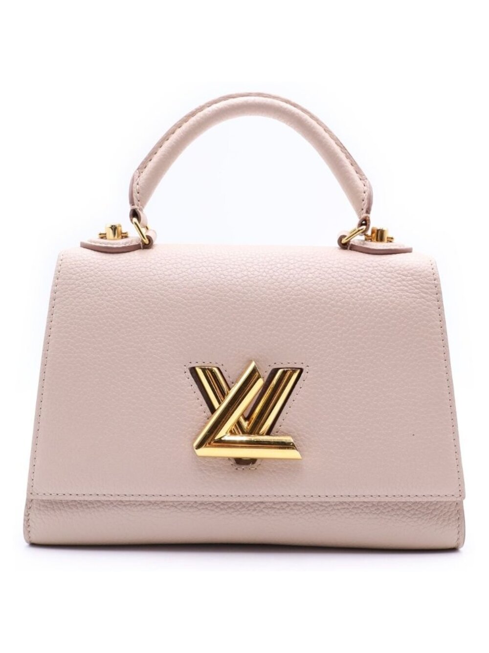 Louis Vuitton Twist One Handle PM Taurillon Leather 2-Way Shoulder Bag Beige
